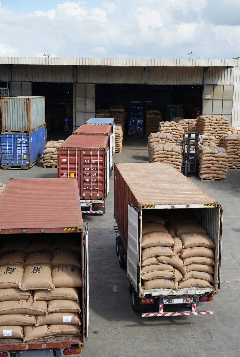 Coffee cupping session with multiple cups lined up for tasting.