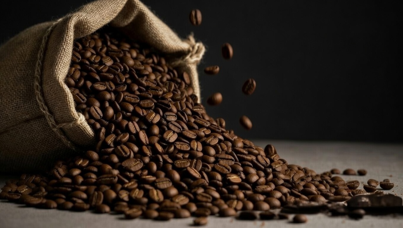 High-quality green coffee beans from Costa Rica ready for export.